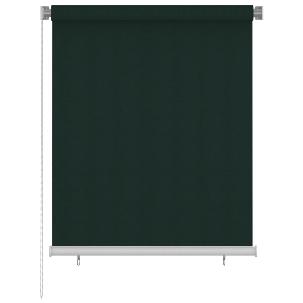 udendørs rullegardin 125 (B) x 140 (H) cm HDPE mørkegrøn