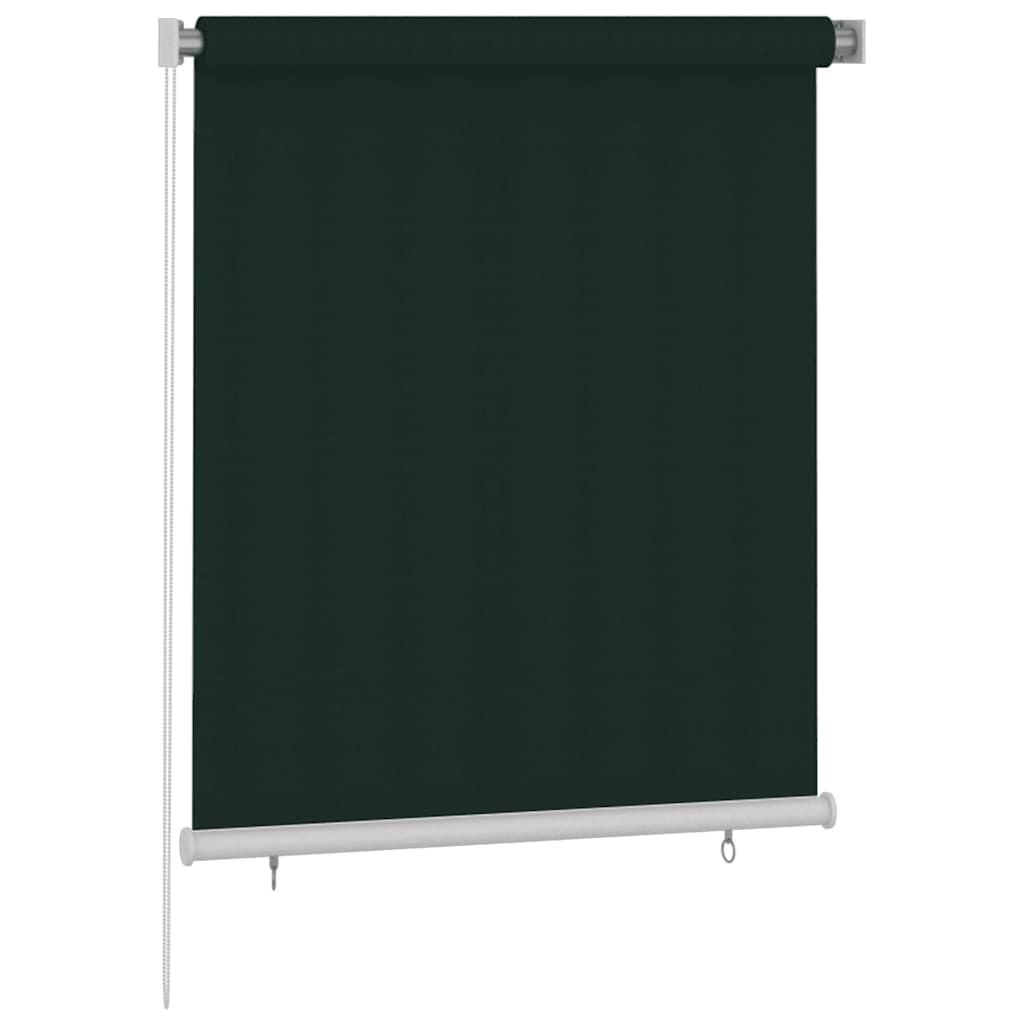 udendørs rullegardin 125 (B) x 140 (H) cm HDPE mørkegrøn