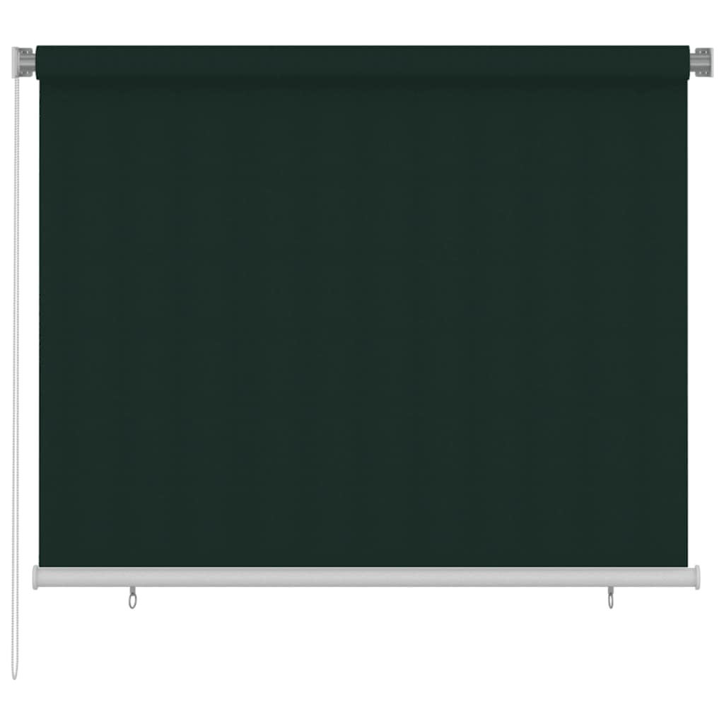 udendørs rullegardin 185 (B) x 140 (H) cm HDPE mørkegrøn