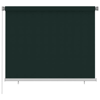udendørs rullegardin 185 (B) x 140 (H) cm HDPE mørkegrøn