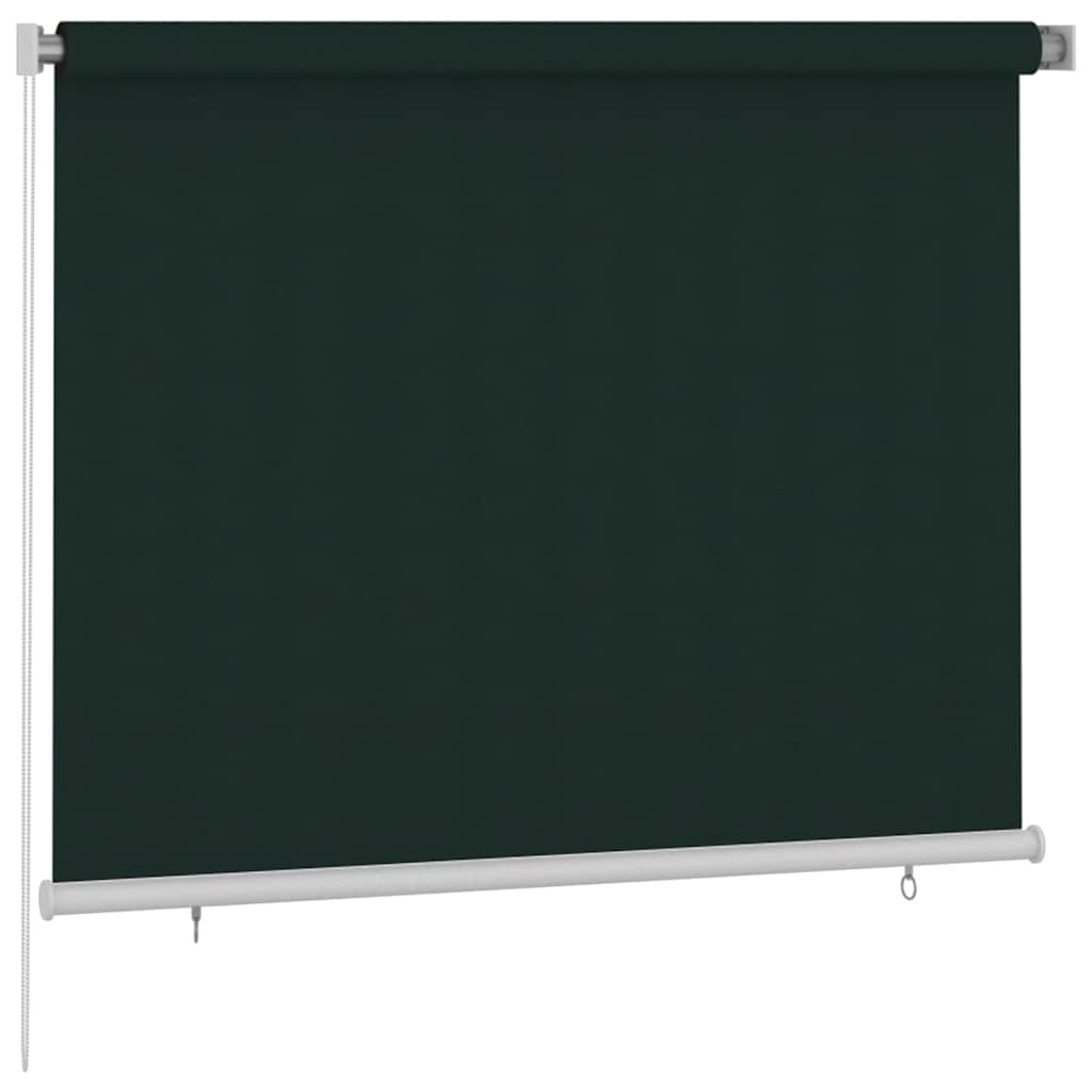 udendørs rullegardin 185 (B) x 140 (H) cm HDPE mørkegrøn