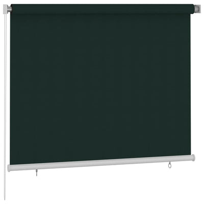 udendørs rullegardin 185 (B) x 140 (H) cm HDPE mørkegrøn