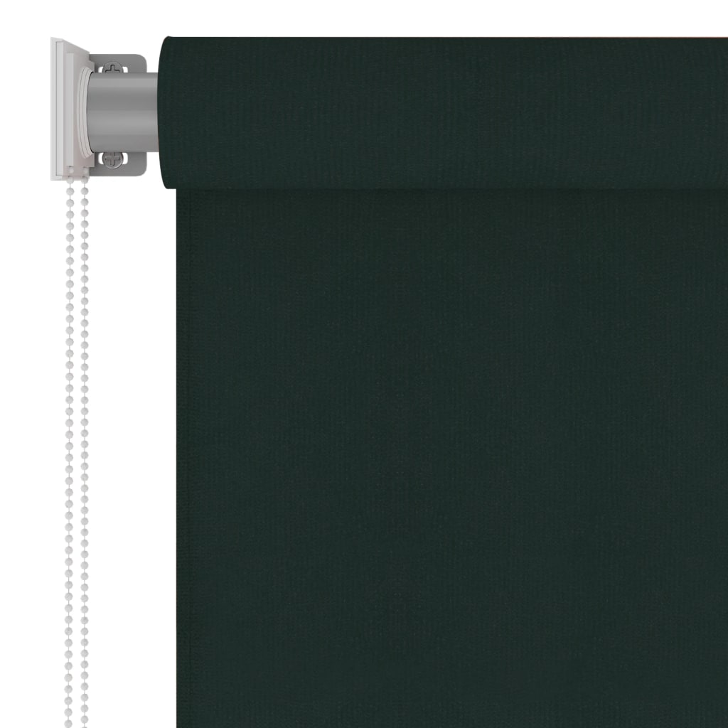 udendørs rullegardin 225 (B) x 140 (H) cm HDPE mørkegrøn