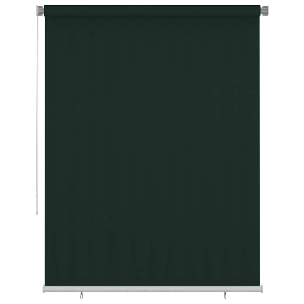udendørs rullegardin 185 (B) x 230 (H) cm HDPE mørkegrøn