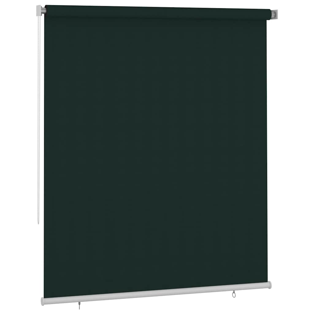 udendørs rullegardin 205 (B) x 230 (H) cm HDPE mørkegrøn
