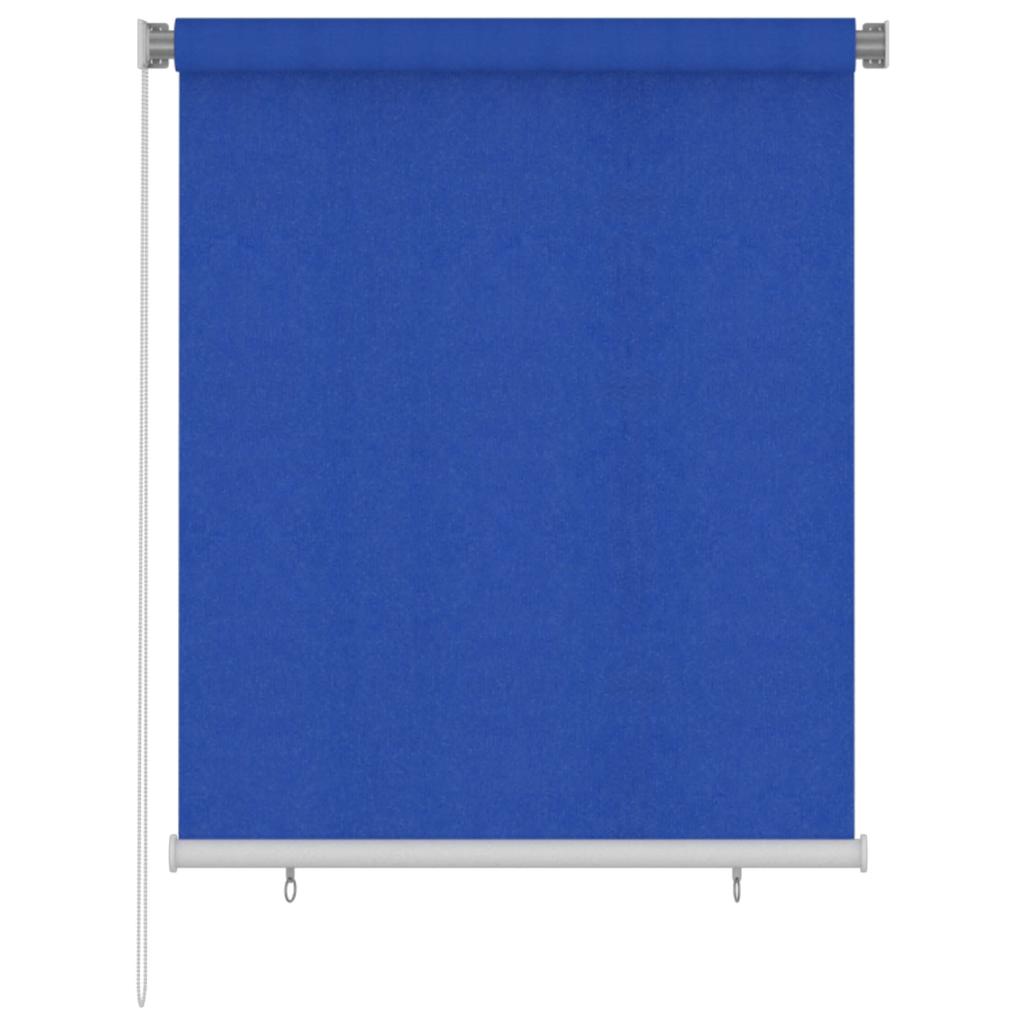 udendørs rullegardin 125 (B) x 140 (H) cm HDPE blå