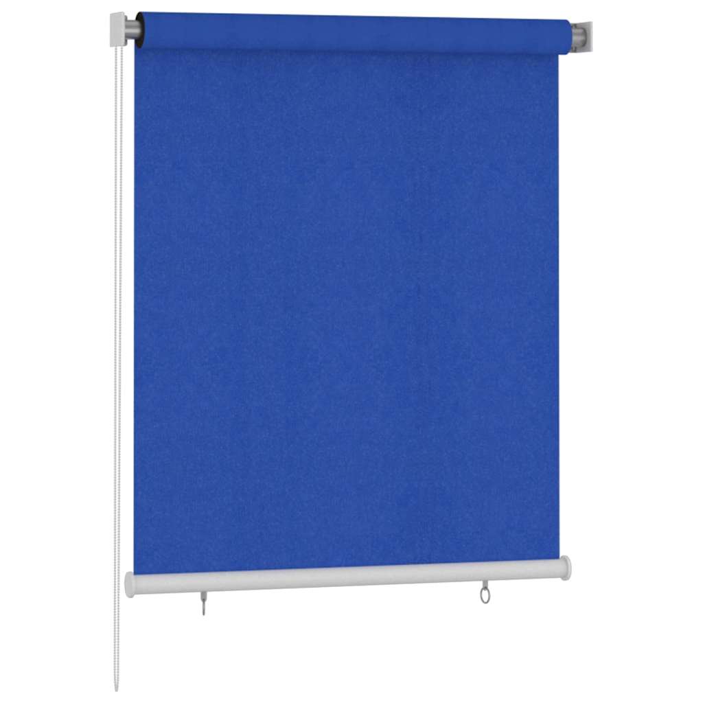 udendørs rullegardin 125 (B) x 140 (H) cm HDPE blå