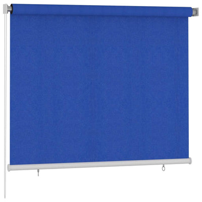 udendørs rullegardin 185 (B) x 140 (H) cm HDPE blå
