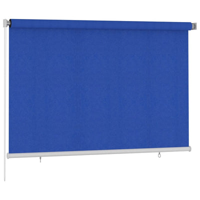 udendørs rullegardin 225 (B) x 140 (H) cm HDPE blå