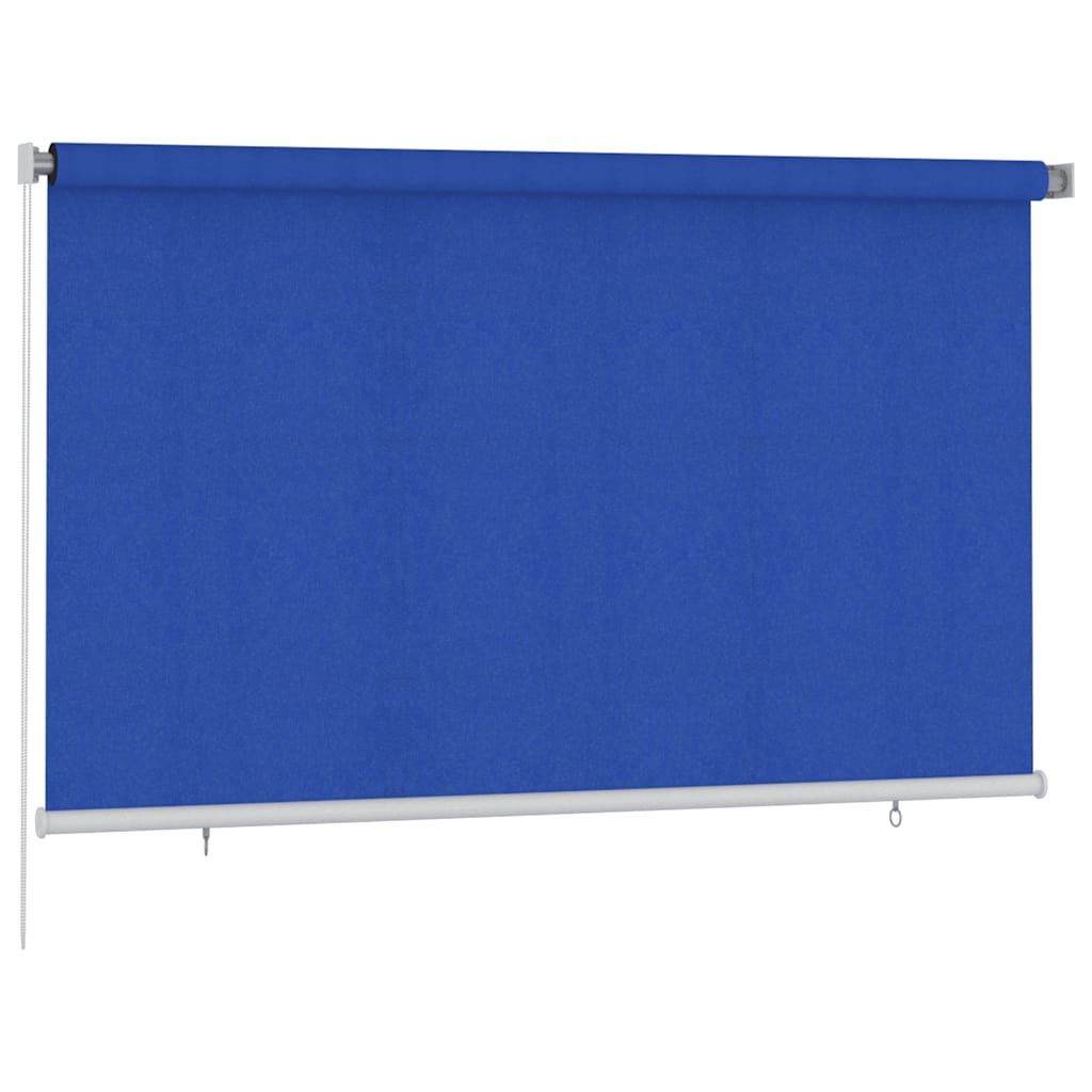 udendørs rullegardin 245 (B) x 140 (H) cm HDPE blå