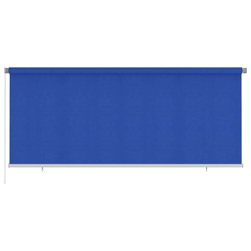 udendørs rullegardin 355 (B) x 140 (H) cm HDPE blå