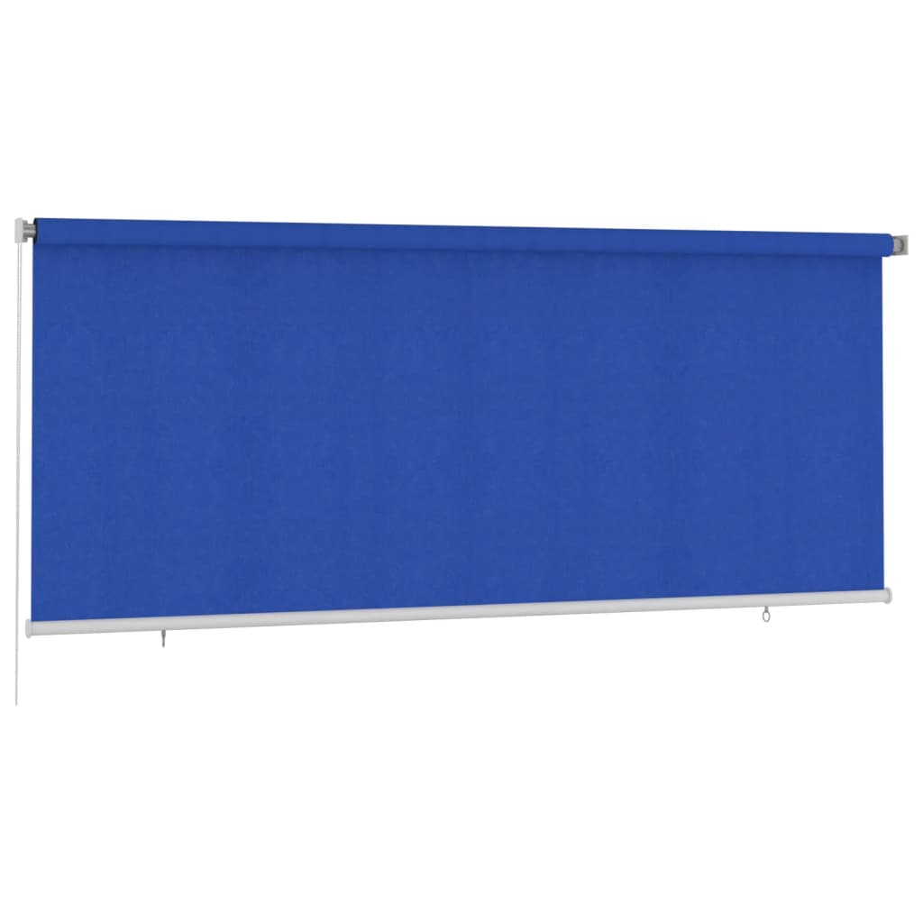 udendørs rullegardin 355 (B) x 140 (H) cm HDPE blå