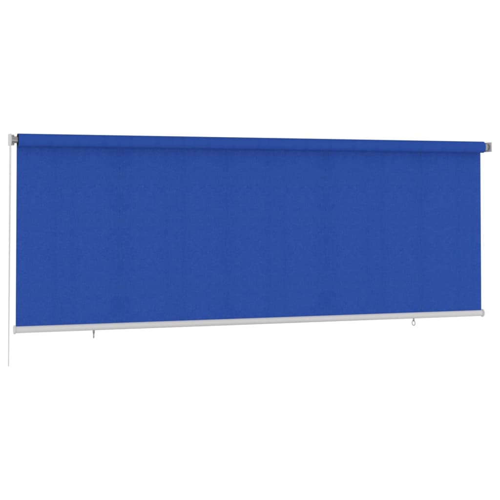 udendørs rullegardin 405 (B) x 140 (H) cm HDPE blå