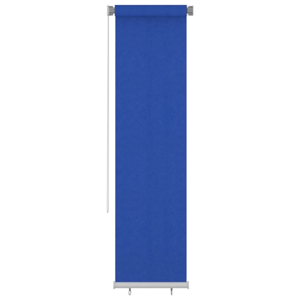 udendørs rullegardin 65 (B) x 230 (H) cm HDPE blå