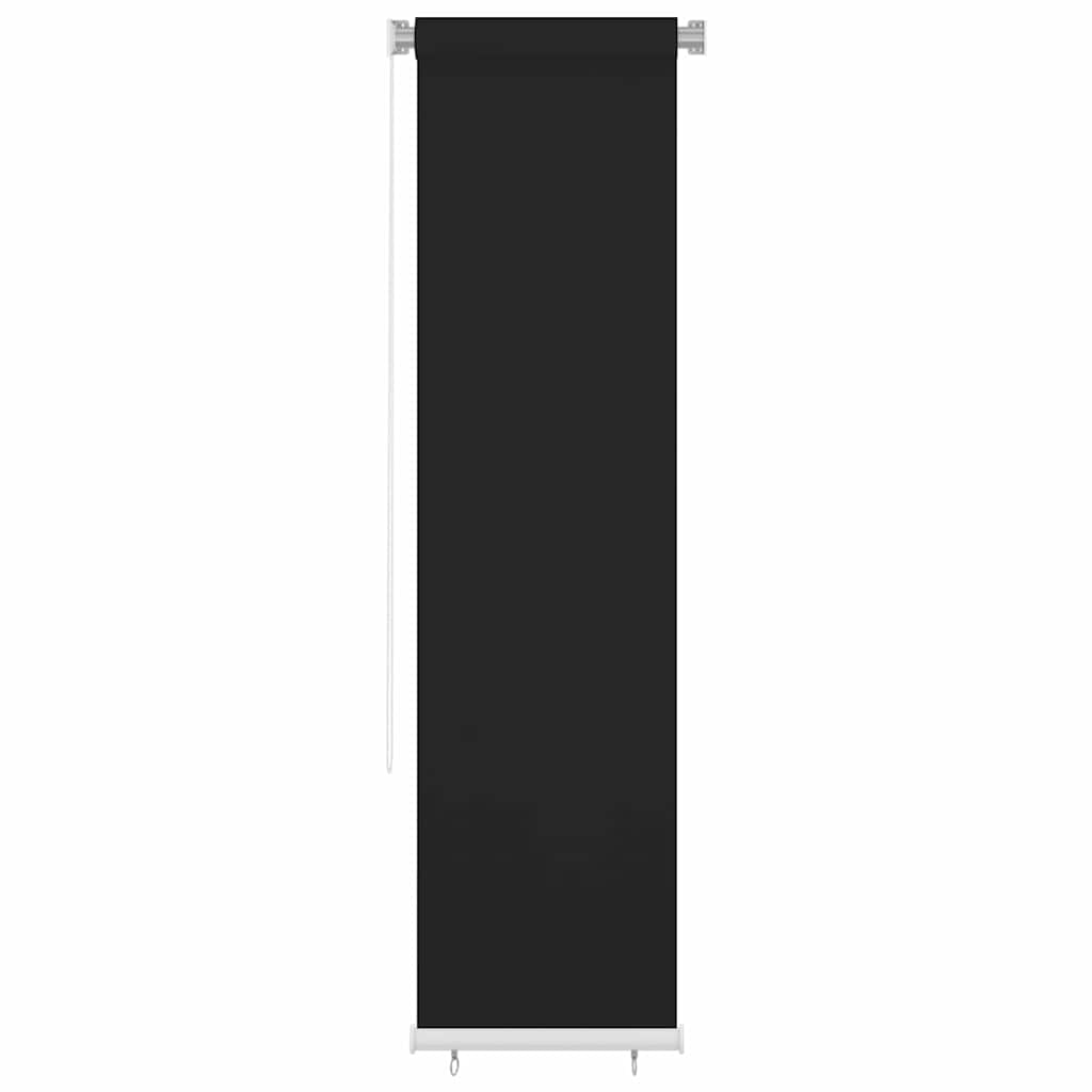 udendørs rullegardin 65 (B) x 230 (H) cm HDPE sort