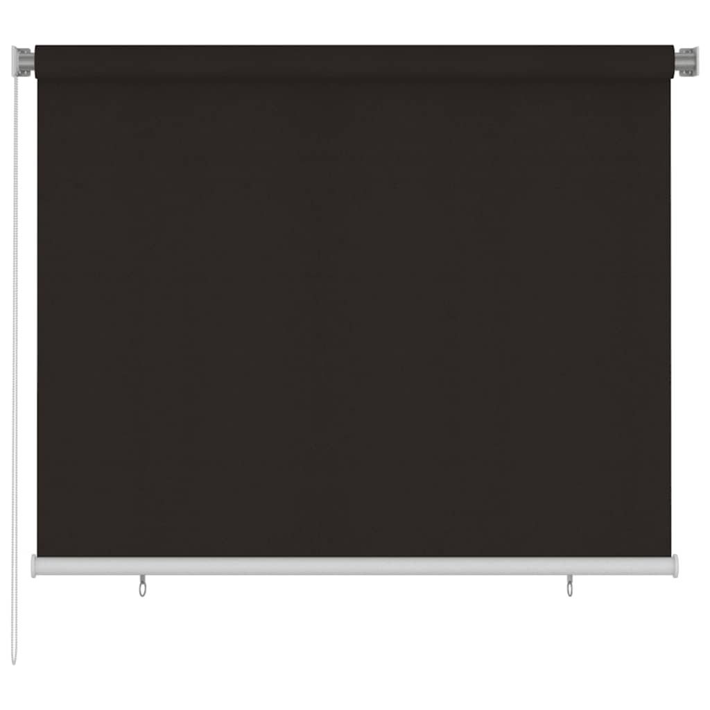 udendørs rullegardin 185 (B) x 140 (H) cm HDPE brun