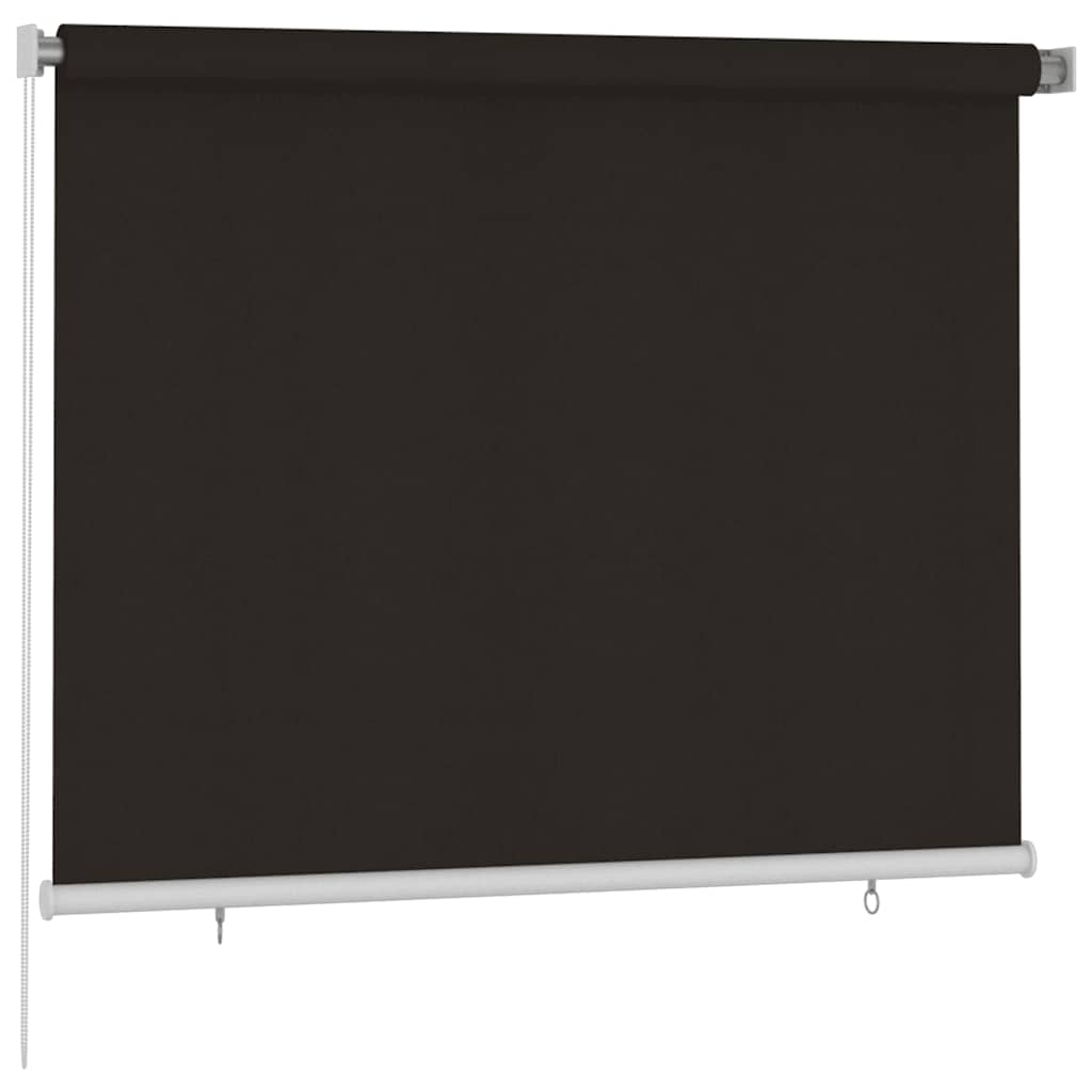 udendørs rullegardin 185 (B) x 140 (H) cm HDPE brun