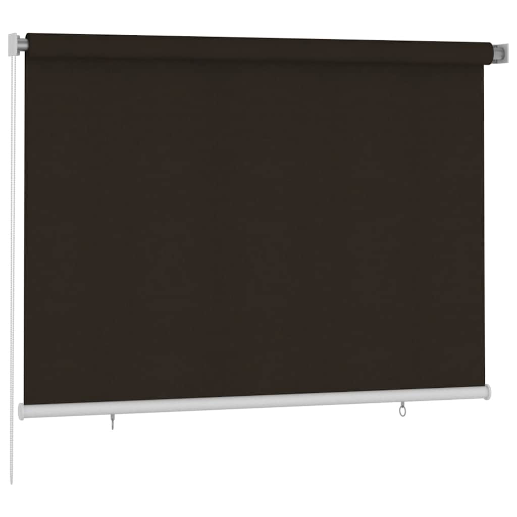 udendørs rullegardin 205 (B) x 140 (H) cm HDPE brun
