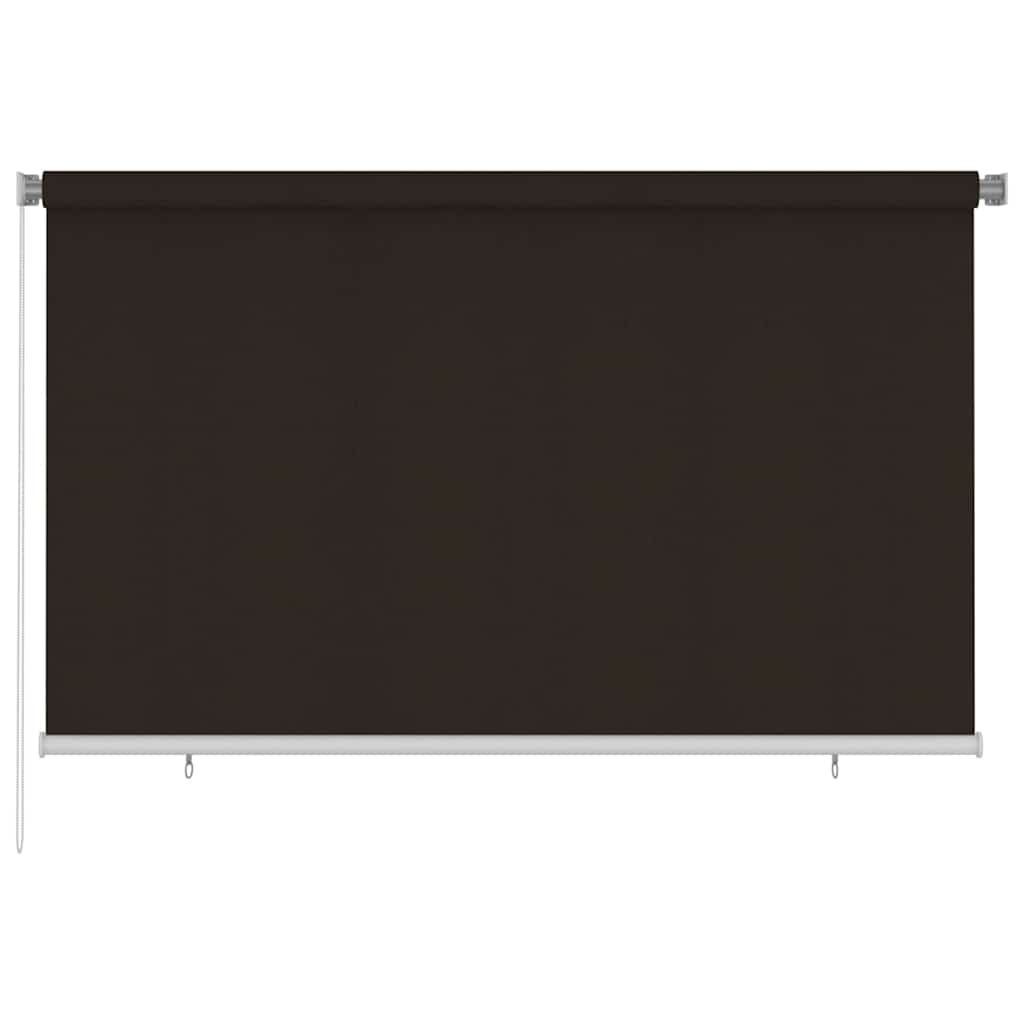 udendørs rullegardin 245 (B) x 140 (H) cm HDPE brun