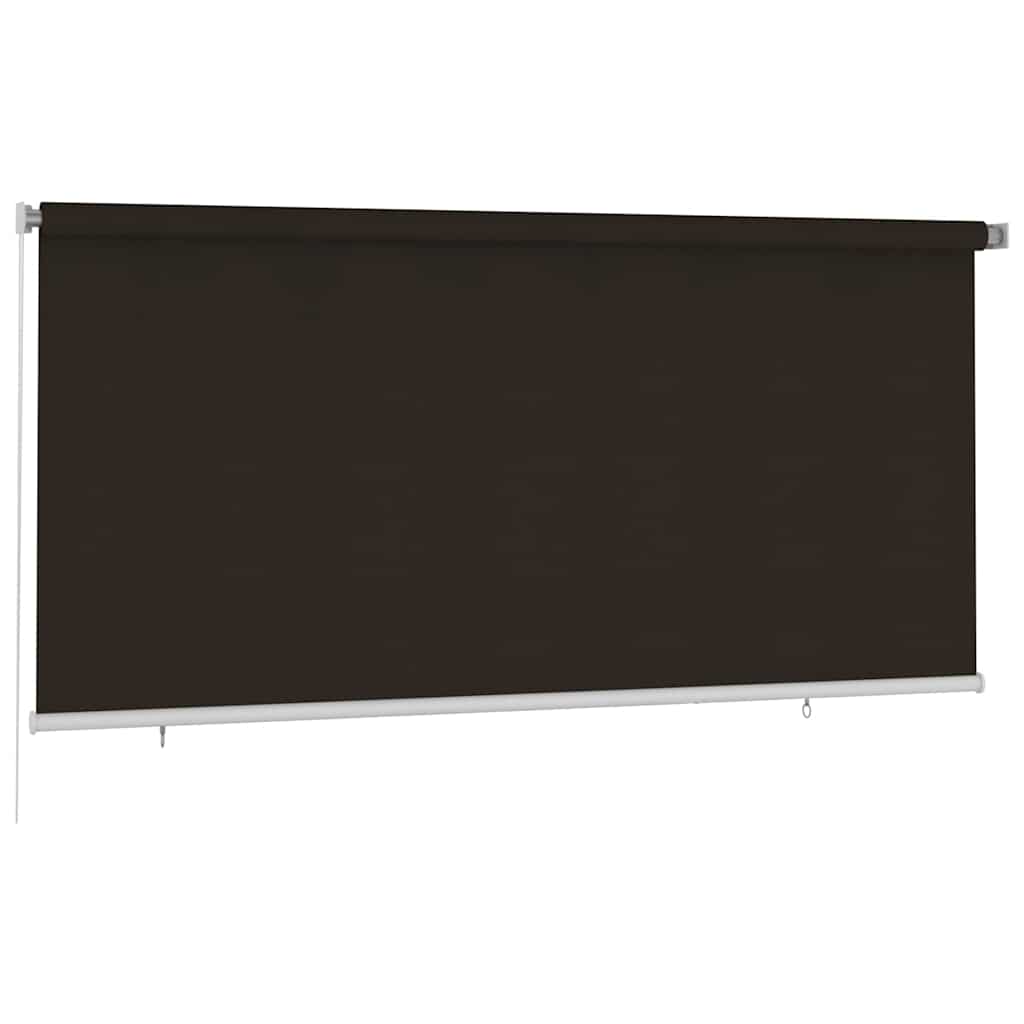 udendørs rullegardin 305 (B) x 140 (H) cm HDPE brun