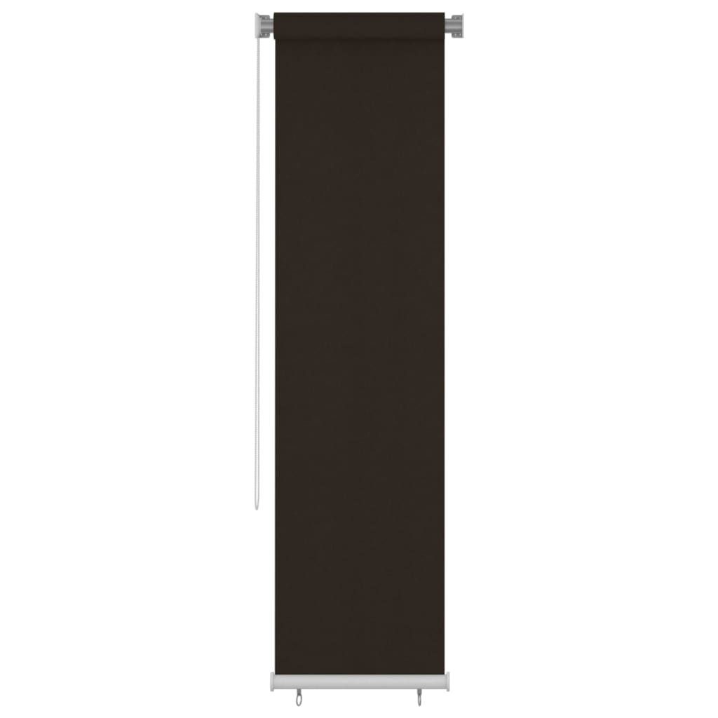 udendørs rullegardin 65 (B) x 230 (H) cm HDPE brun