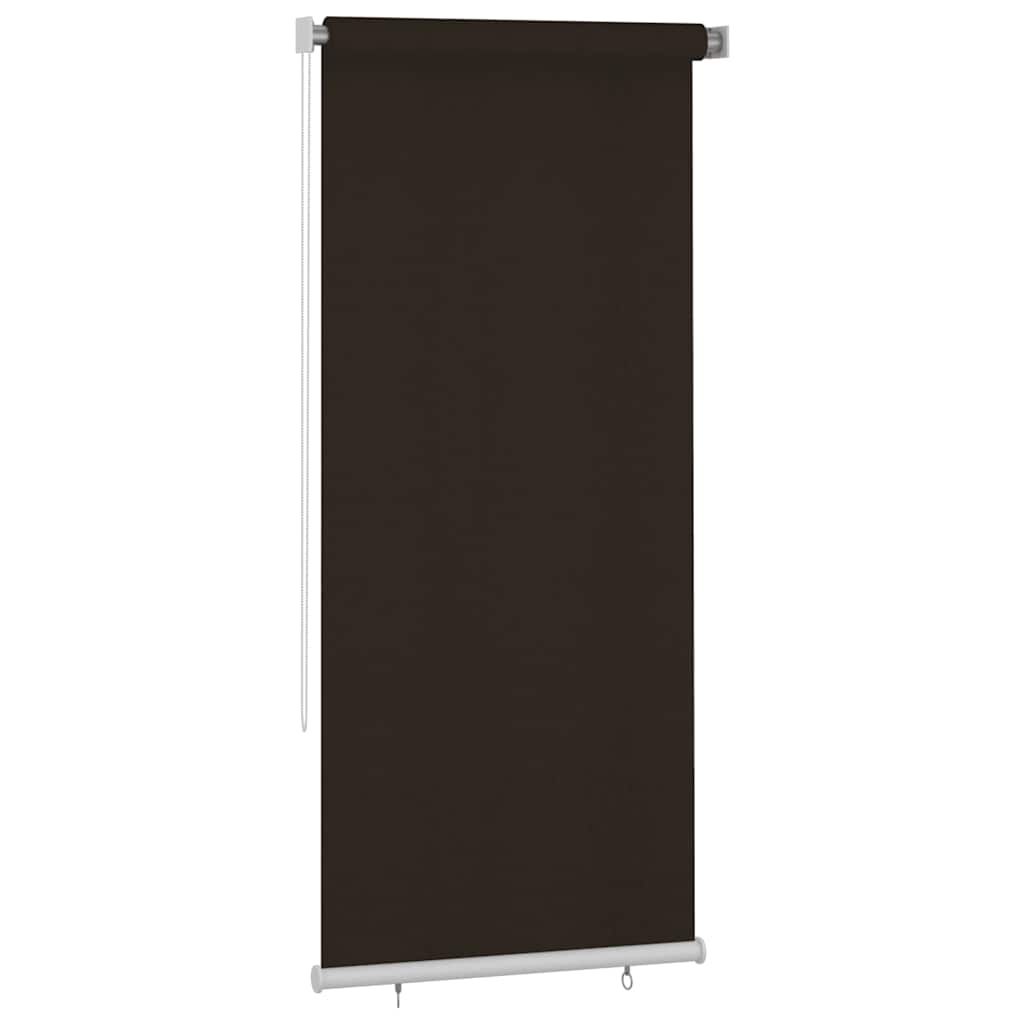 udendørs rullegardin 105 (B) x 230 (H) cm HDPE brun
