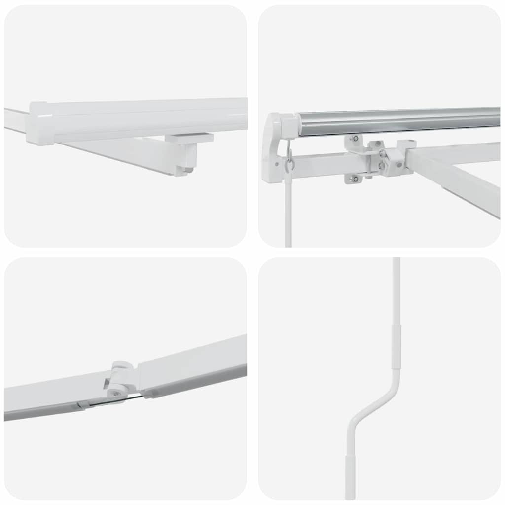 Markiseramme Hvid 500 × 300 cm Aluminium