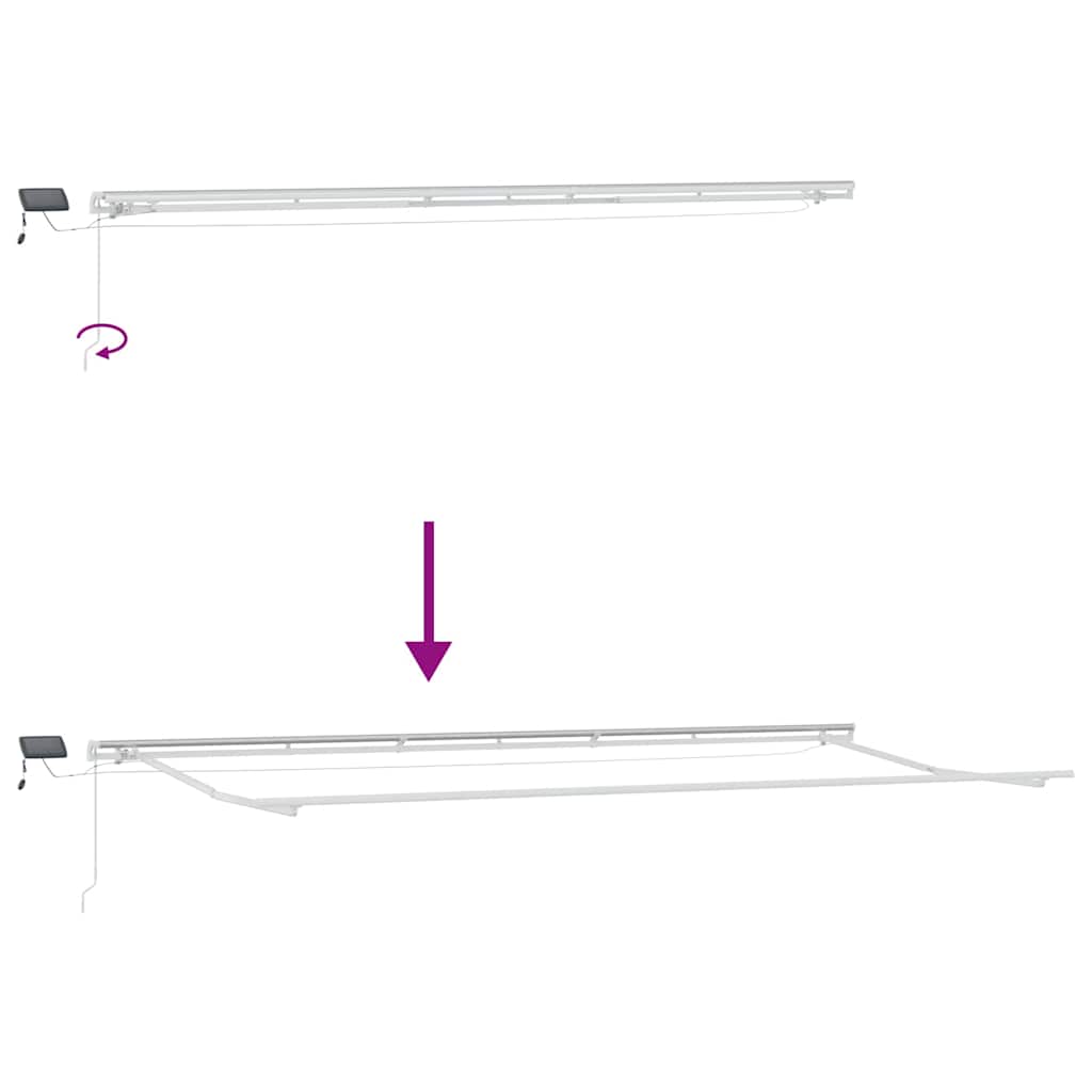 Markiseramme Hvid 600 × 300 cm Aluminium