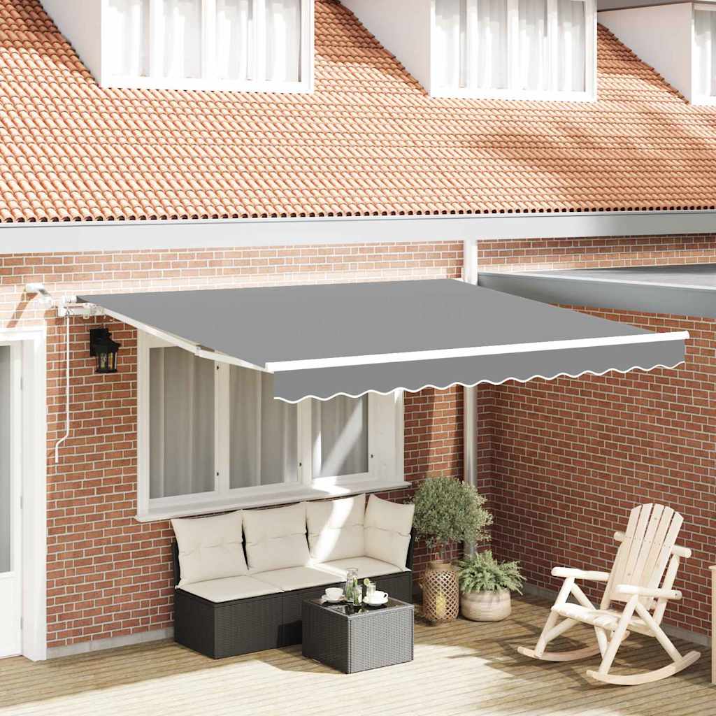 Markiseramme Hvid 350 x 250 cm Aluminium