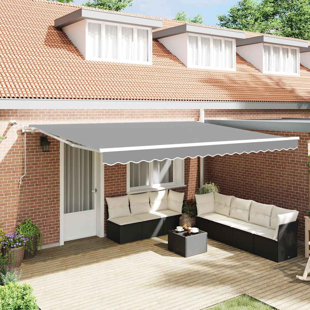 Markiseramme Hvid 450 × 300 cm Aluminium