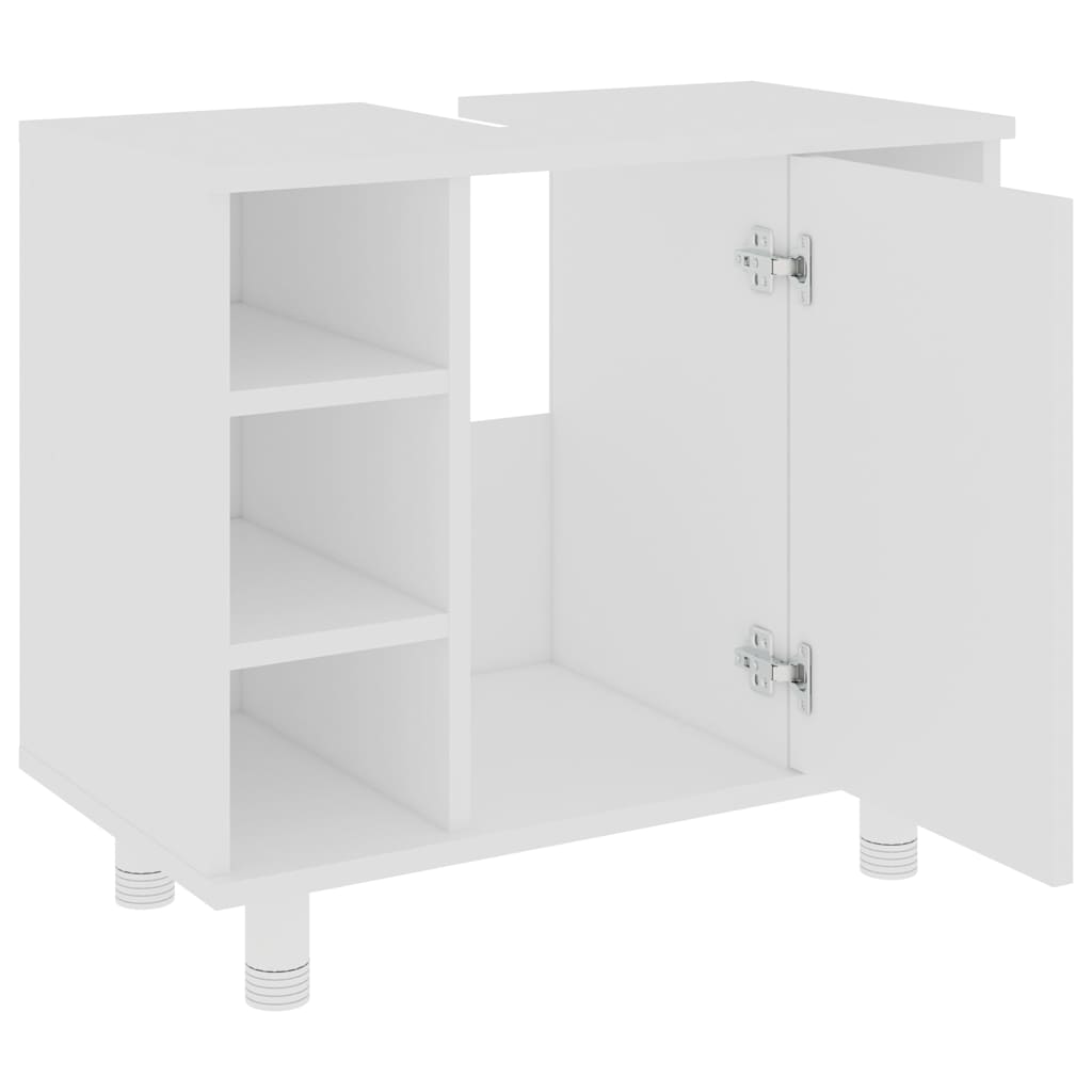 badeværelsesskab 60x32x53,5 cm konstrueret træ hvid