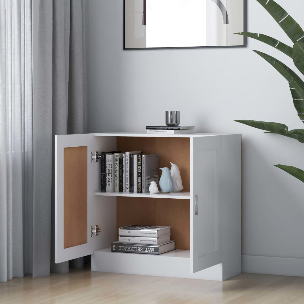 bogskat 82,5x30,5x80 cm konstrueret træ hvid