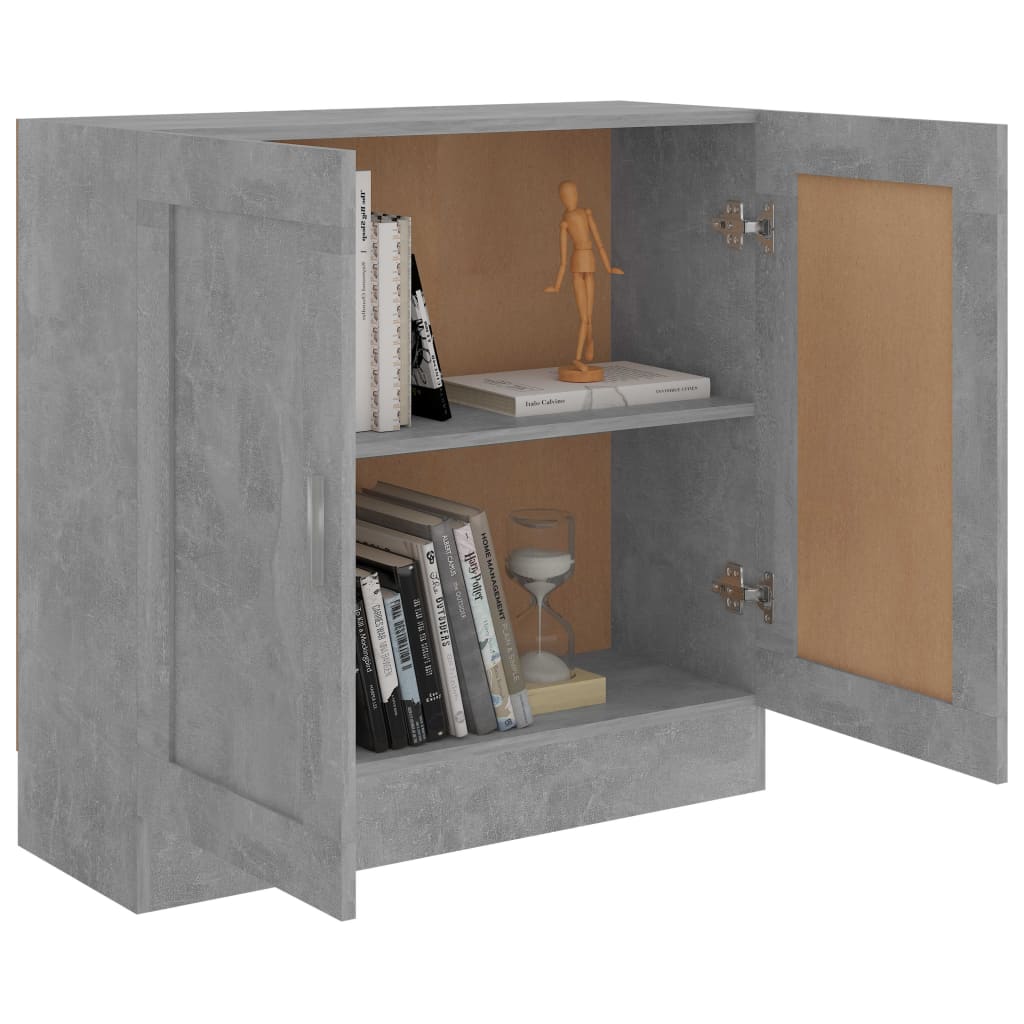 bogskab 82,5x30,5x80 cm konstrueret træ betongrå
