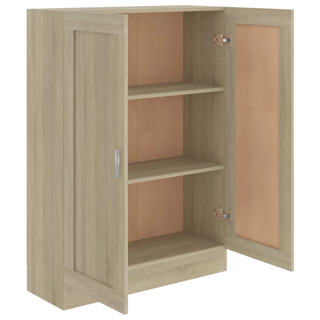 bogskab 82,5x30,5x115 cm konstrueret træ sonoma-eg