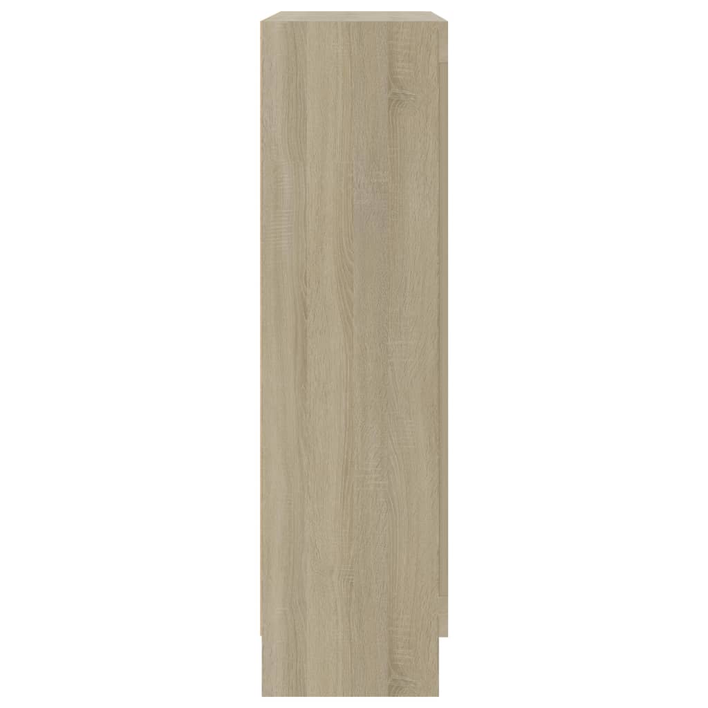 bogskab 82,5x30,5x115 cm konstrueret træ sonoma-eg