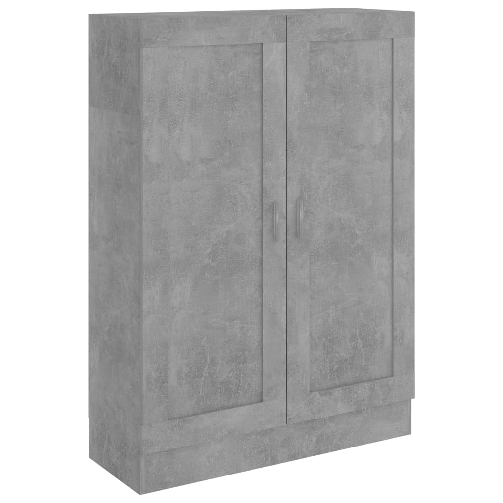 bogskab 82,5x30,5x115 cm konstrueret træ betongrå
