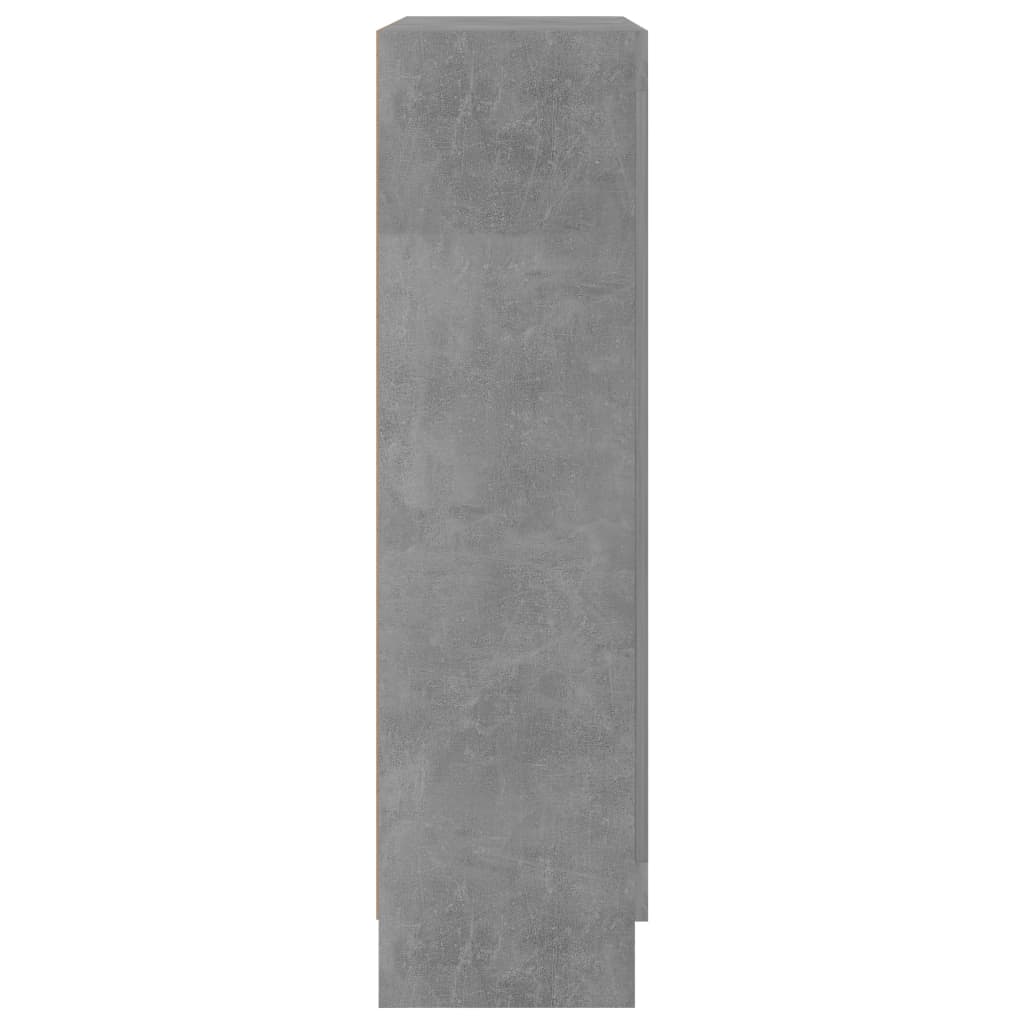bogskab 82,5x30,5x115 cm konstrueret træ betongrå