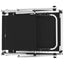 foldbare liggestole m. baldakin 2 stk. aluminium textilene sort