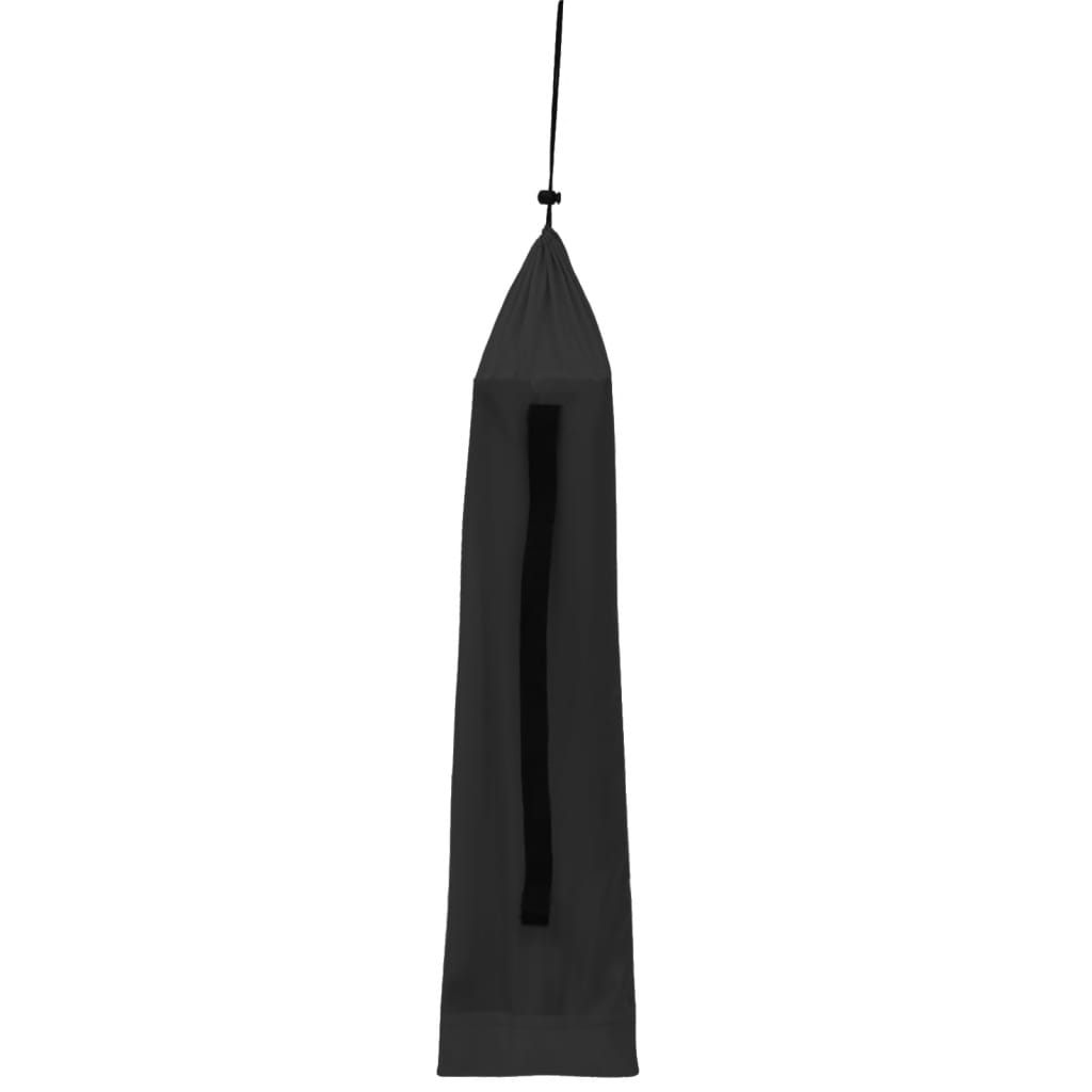campingseng 180x60x19 cm oxfordstof og stål sort