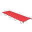 campingseng 180x60x19 cm oxfordstof og stål rød