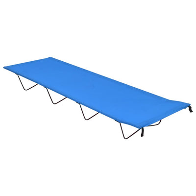 campingsenge 2 stk.180x60x19 cm oxfordstof og stål blå