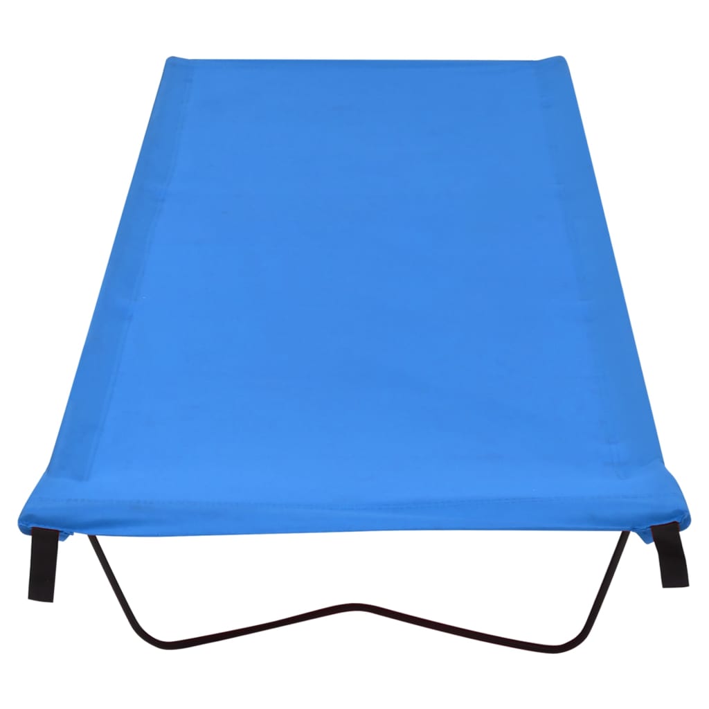 campingsenge 2 stk.180x60x19 cm oxfordstof og stål blå
