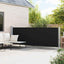 sammenrullelig sidemarkise til terrassen 140x600 cm sort