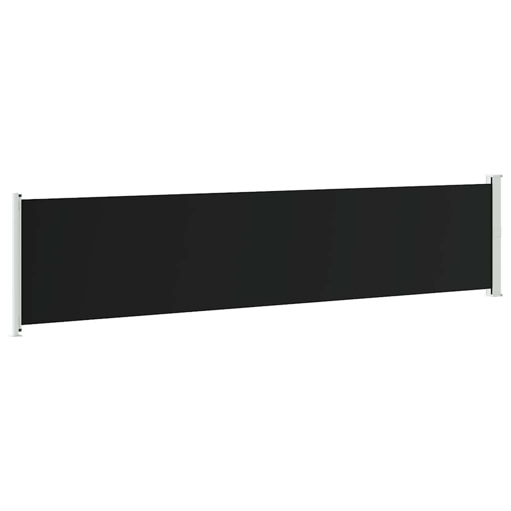 sammenrullelig sidemarkise til terrassen 140x600 cm sort