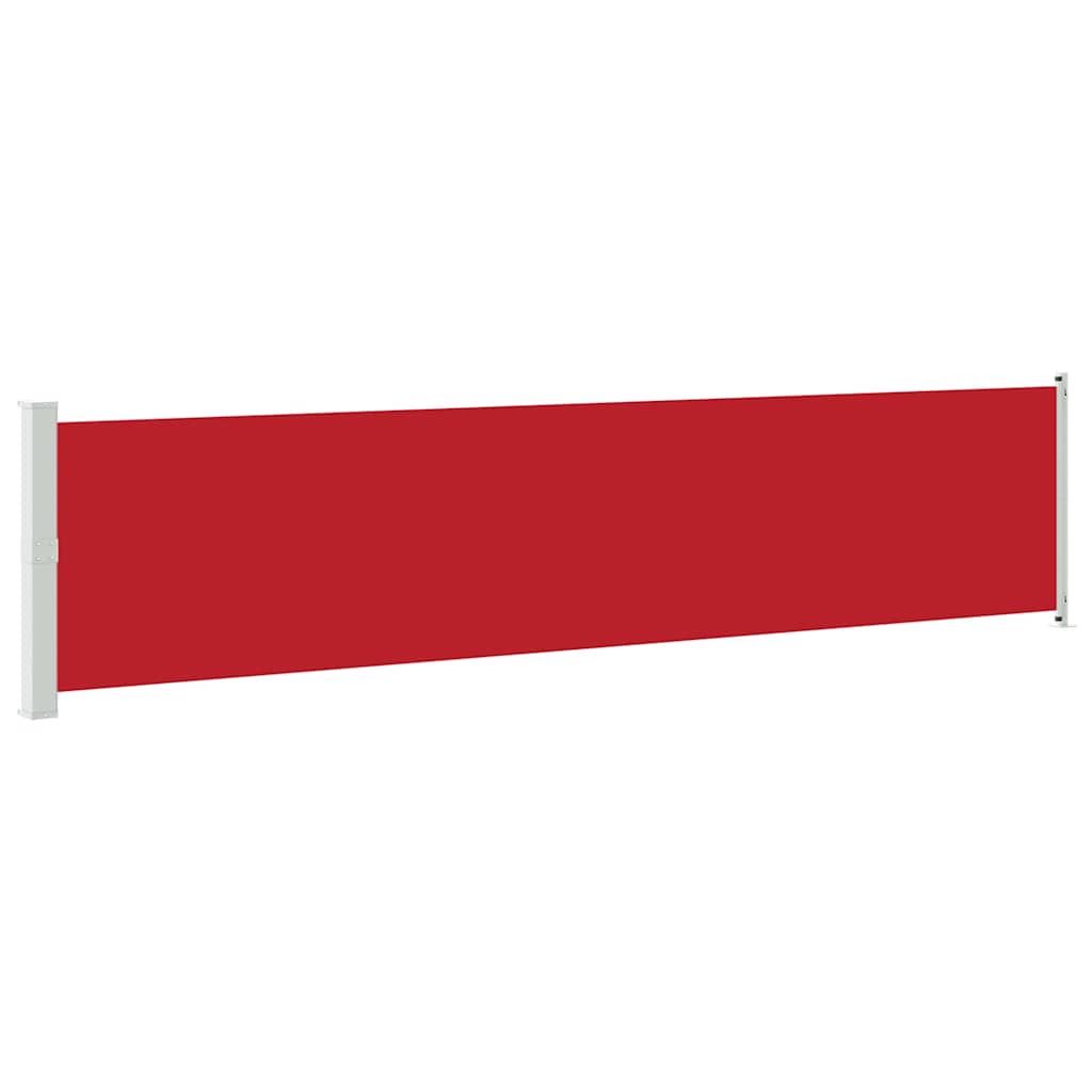 sidemarkise til terrassen 140x600 cm sammenrullelig rød