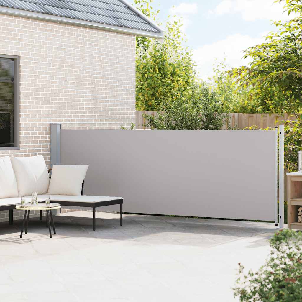 sammenrullelig sidemarkise til terrassen 140x600 cm grå