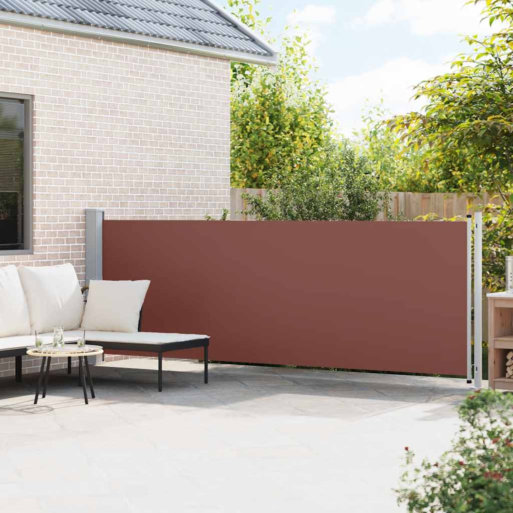 sammenrullelig sidemarkise til terrassen 140x600 cm brun