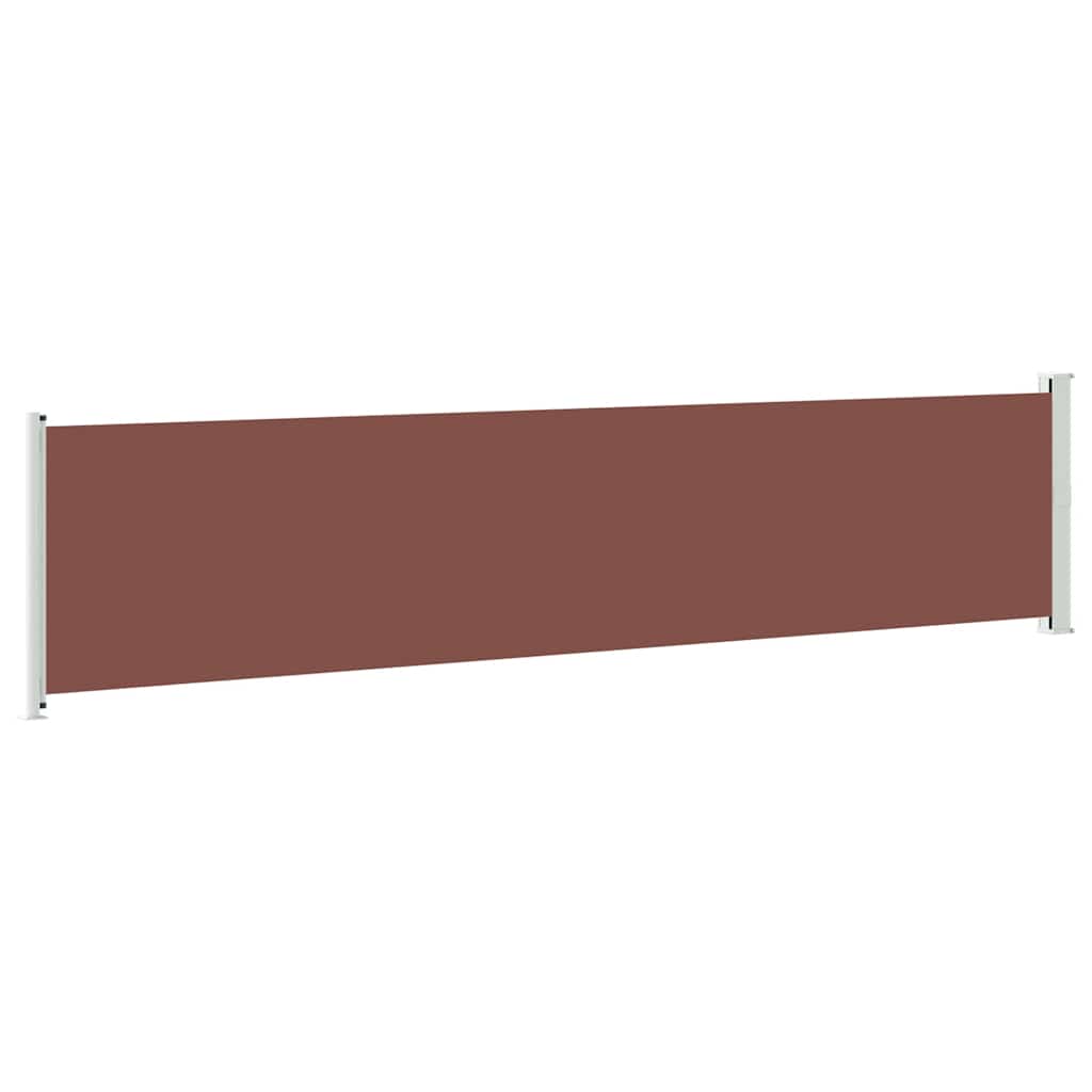 sammenrullelig sidemarkise til terrassen 140x600 cm brun