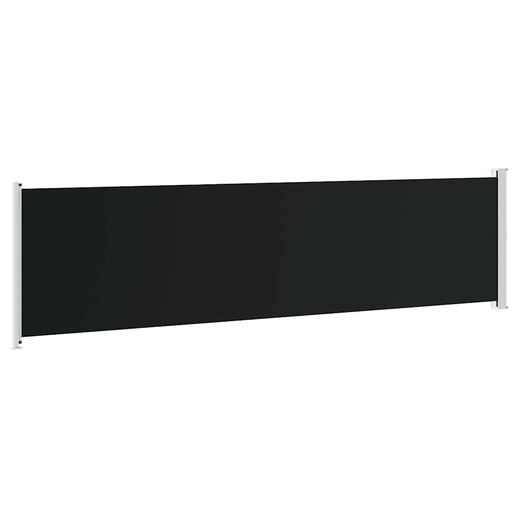 sammenrullelig sidemarkise til terrassen 600x160 cm sort