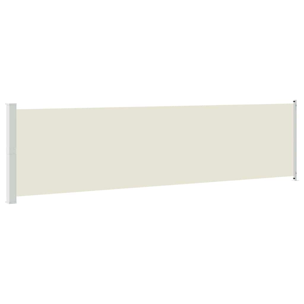 sammenrullelig sidemarkise til terrassen 614x160 cm cremefarvet